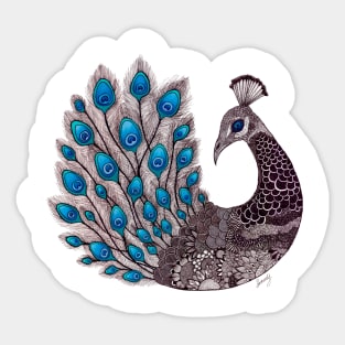 Majestic Peacock Sticker